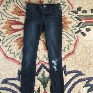 Dark hollister distressed jeans